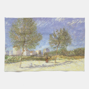 Vincent van Gogh - On the Outskirts of Paris Tea Towel