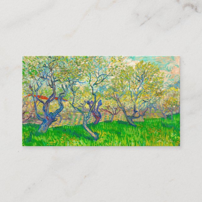 Vincent van Gogh Orchard in Blossom Enclosure Card (Front)