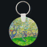 Vincent van Gogh Orchard in Blossom Key Ring<br><div class="desc">Keychain featuring Vincent van Gogh’s oil painting Orchard in Blossom (1889). Beautiful plum trees blossom their leaves and fruit in Arles,  France.  A wonderful gift for lovers of Post-Impressionism and Dutch art collectors!</div>