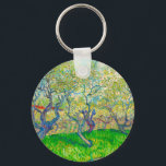 Vincent van Gogh Orchard in Blossom Key Ring<br><div class="desc">Keychain featuring Vincent van Gogh’s oil painting Orchard in Blossom (1889). Beautiful plum trees blossom their leaves and fruit in Arles,  France.  A wonderful gift for lovers of Post-Impressionism and Dutch art collectors!</div>