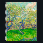 Vincent van Gogh Orchard in Blossom Notebook<br><div class="desc">Notebook featuring Vincent van Gogh’s oil painting Orchard in Blossom (1889). Beautiful plum trees blossom their leaves and fruit in Arles,  France.  A wonderful gift for lovers of Post-Impressionism and Dutch art collectors!</div>
