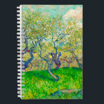 Vincent van Gogh Orchard in Blossom Notebook<br><div class="desc">Notebook featuring Vincent van Gogh’s oil painting Orchard in Blossom (1889). Beautiful plum trees blossom their leaves and fruit in Arles,  France.  A wonderful gift for lovers of Post-Impressionism and Dutch art collectors!</div>