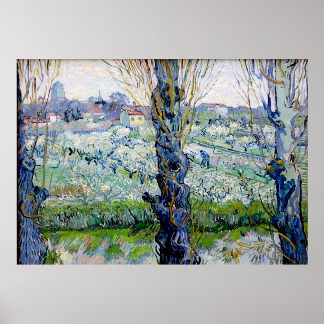 Vincent van Gogh – Orchard in Blossom  Poster (Front)
