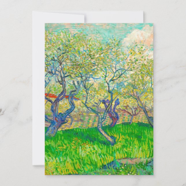 Vincent van Gogh Orchard in Blossom Save The Date (Front)