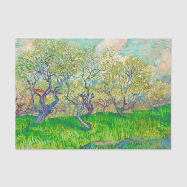 Vincent van Gogh Orchard in Blossom Tissue Paper (Front)