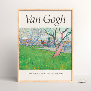 Vincent van Gogh Orchards in Blossom Arles Art Pri Poster