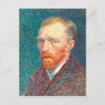 Vincent van Gogh painter Self Portrait Vibrant Postcard<br><div class="desc">History's greatest paintings, digitally restored, brightened and recolored for today. One of Vincent Van Gogh's most famous self portraits, this 1887 oil painting on board was created while the artist lived in France. “I prefer painting people’s eyes to cathedrals, ” Van Gogh once wrote to brother Theo. “However solemn and...</div>