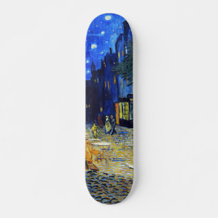 Vincent Van Gogh painting Cafe Terrace at Night Skateboard
