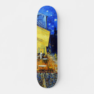 Vincent Van Gogh painting Cafe Terrace at Night Skateboard