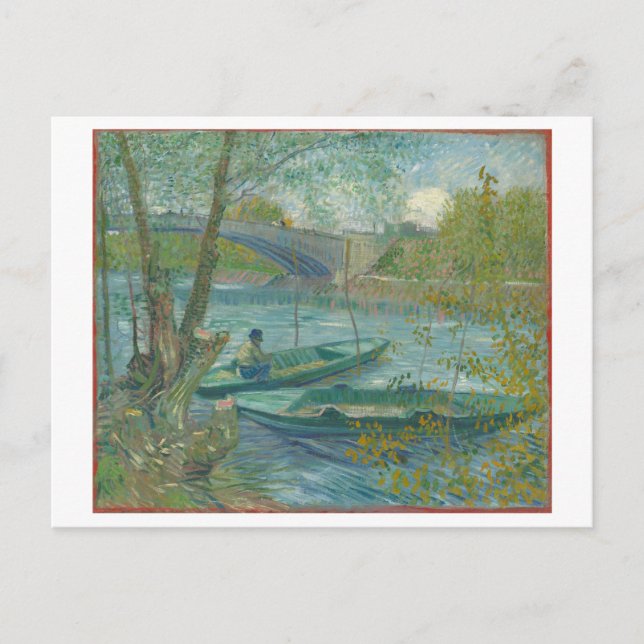 Vincent van Gogh Painting "Fishing in Spring" Postcard (Front)