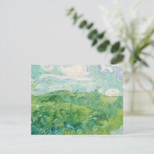 Vincent Van Gogh painting Green wheat field  Holiday Postcard