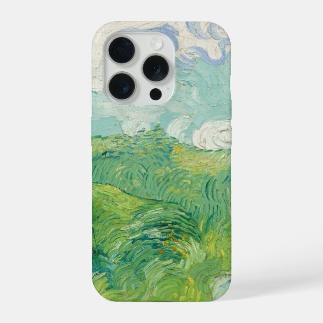 Vincent Van Gogh painting Green wheat field  iPhone Case (Back)