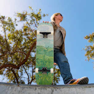 Vincent Van Gogh painting Green wheat field Skateboard