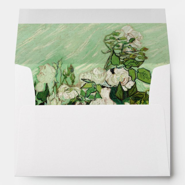 Vincent van Gogh Painting, Roses 1890 Envelopes (Back (Bottom))