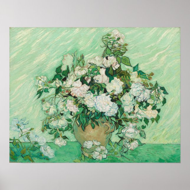 Vincent van Gogh Painting, Roses 1890 Poster (Front)