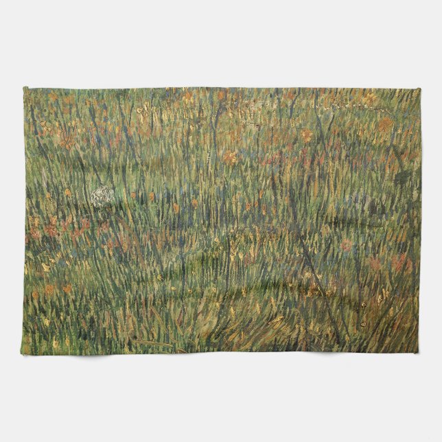 Vincent van Gogh - Pasture in Bloom Tea Towel (Horizontal)
