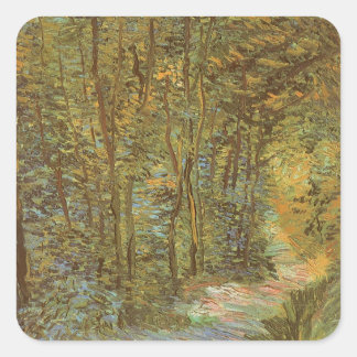 Vincent van Gogh - Path in the Woods Square Sticker