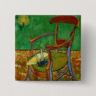 Vincent van Gogh - Paul Gauguin's Armchair 15 Cm Square Badge