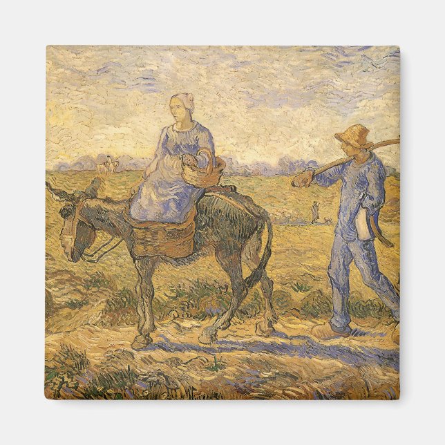 Vincent van Gogh - Peasant Couple Going to Work Magnet (Front)