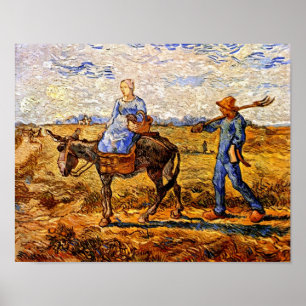 Vincent Van Gogh - Peasant Couple Going To Work Poster
