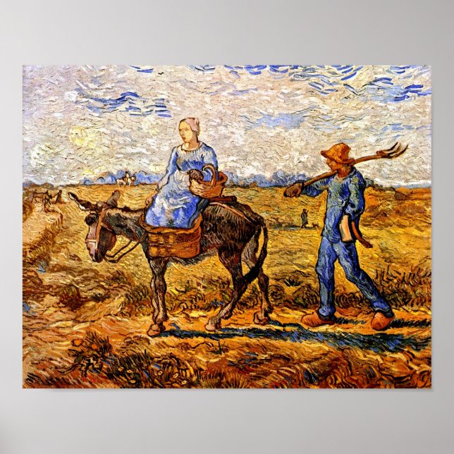 Vincent Van Gogh - Peasant Couple Going To Work Poster (Front)