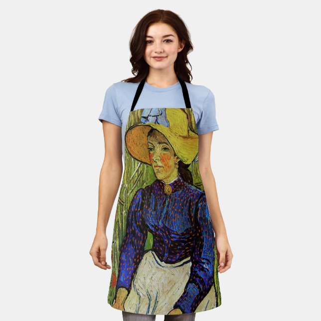 Vincent van Gogh - Peasant Girl in Straw Hat Apron (Worn)