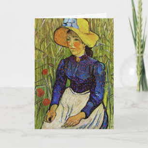 Vincent van Gogh - Peasant Girl in Straw Hat Card