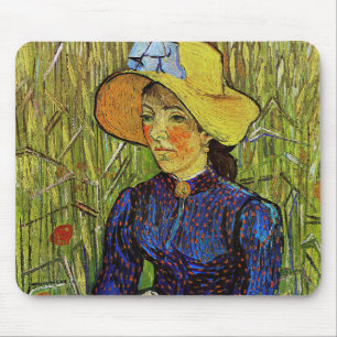 Vincent van Gogh - Peasant Girl in Straw Hat Mouse Mat