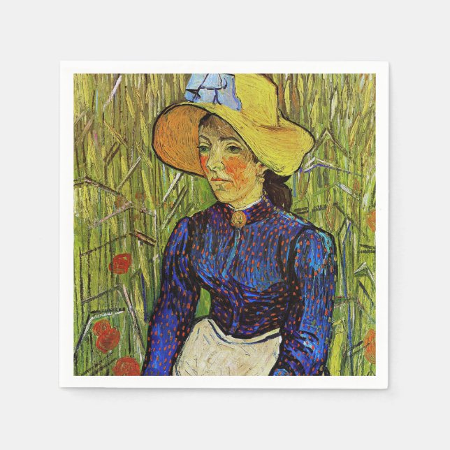 Vincent van Gogh - Peasant Girl in Straw Hat Napkin (Front)