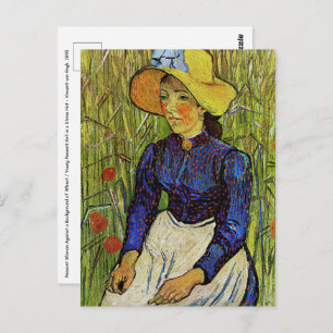 Vincent van Gogh - Peasant Girl in Straw Hat Postcard