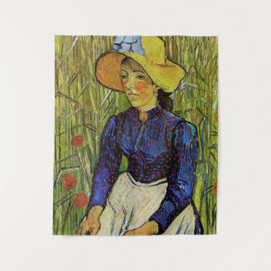 Vincent van Gogh - Peasant Girl in Straw Hat Tapestry