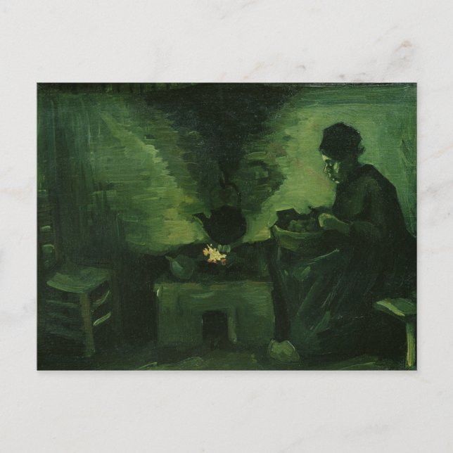 Vincent van Gogh | Peasant Woman by the Hearth Postcard (Front)