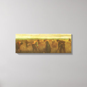 Vincent van Gogh - Peasants Planting Potatoes  Canvas Print