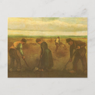 Vincent van Gogh - Peasants Planting Potatoes  Postcard