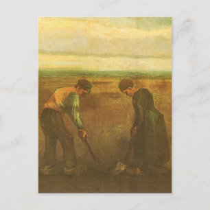 Vincent van Gogh - Peasants Planting Potatoes Postcard