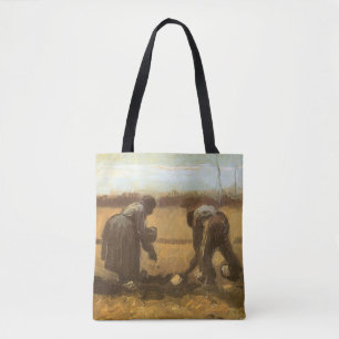 Vincent van Gogh - Peasants Planting Potatoes Tote Bag