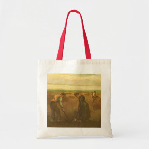 Vincent van Gogh - Peasants Planting Potatoes  Tote Bag