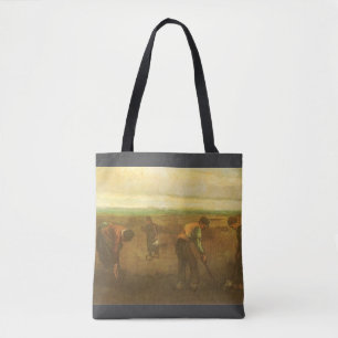 Vincent van Gogh - Peasants Planting Potatoes  Tote Bag