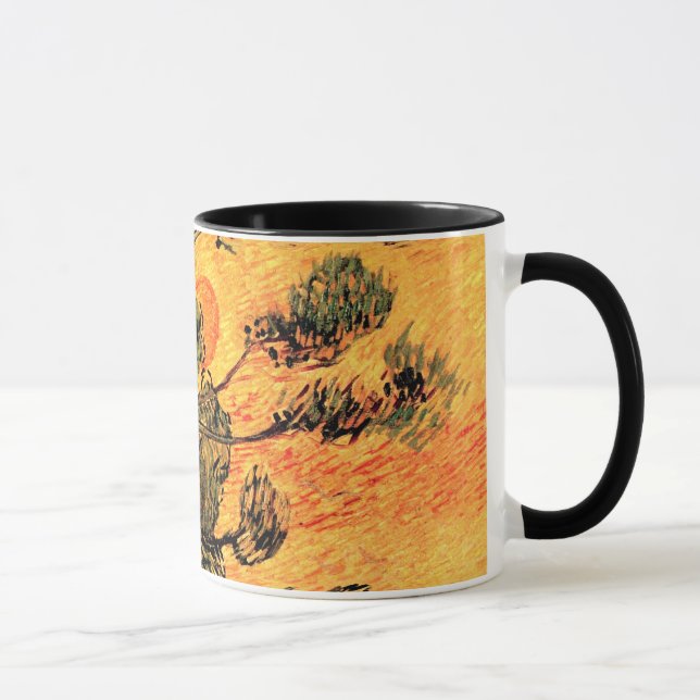 Vincent Van Gogh - Pine Trees Against A Red Sky Mug (Right)