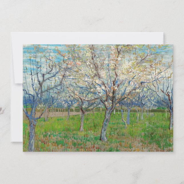 Vincent van Gogh - Pink Orchard Invitation (Front)
