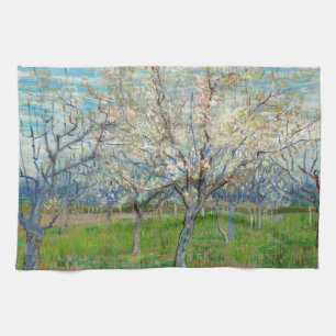 Vincent van Gogh - Pink Orchard Tea Towel