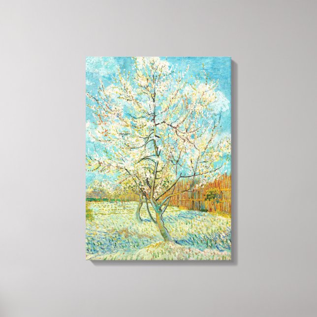 Vincent van Gogh - Pink Peach Tree in Blossom Canvas Print (Front)