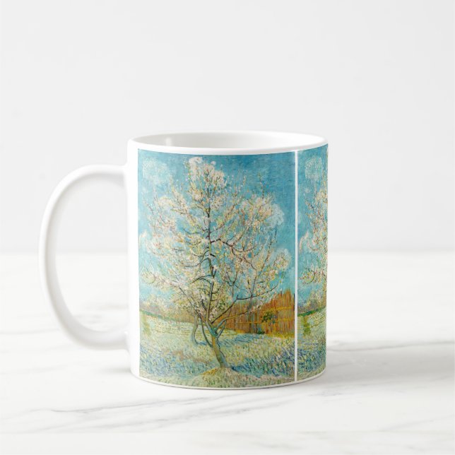 Vincent van Gogh - Pink Peach Tree in Blossom Coffee Mug (Left)