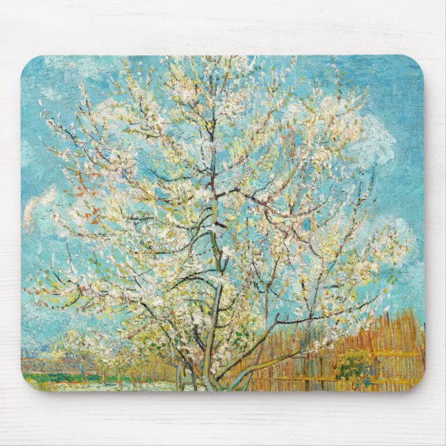 Vincent van Gogh - Pink Peach Tree in Blossom Mouse Mat (Front)