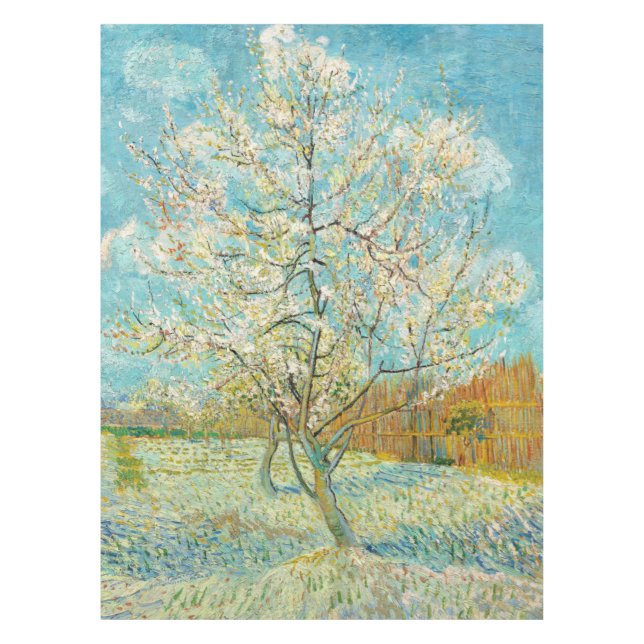 Vincent van Gogh - Pink Peach Tree in Blossom Tablecloth (Front)