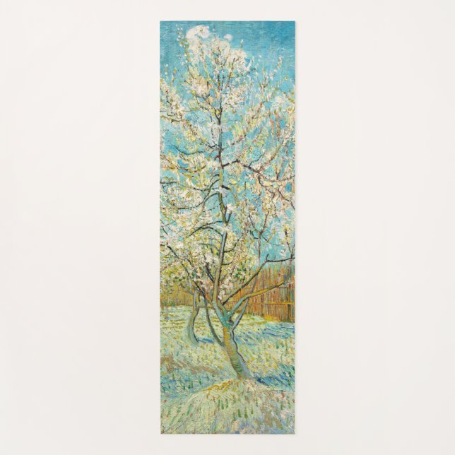 Vincent van Gogh - Pink Peach Tree in Blossom Yoga Mat (Front)