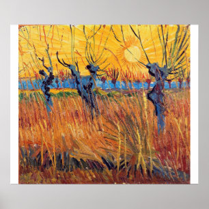 Vincent Van Gogh - Pollard Willows and Setting Sun Poster