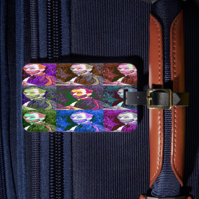Vincent van Gogh Pop Art Luggage Tag (Front Insitu 4)