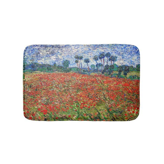 Vincent van Gogh - Poppy Field Bath Mat (Front)