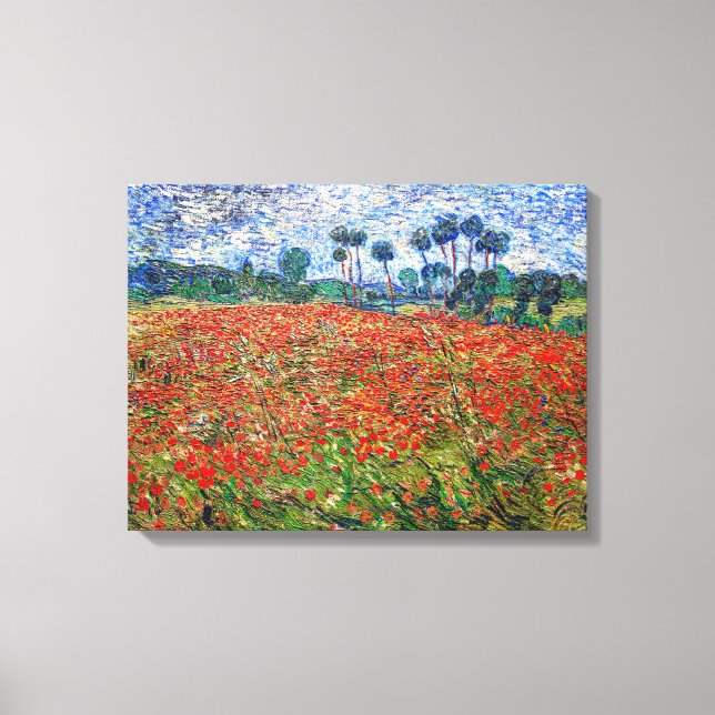 Vincent van Gogh - Poppy Field Canvas Print (Front)
